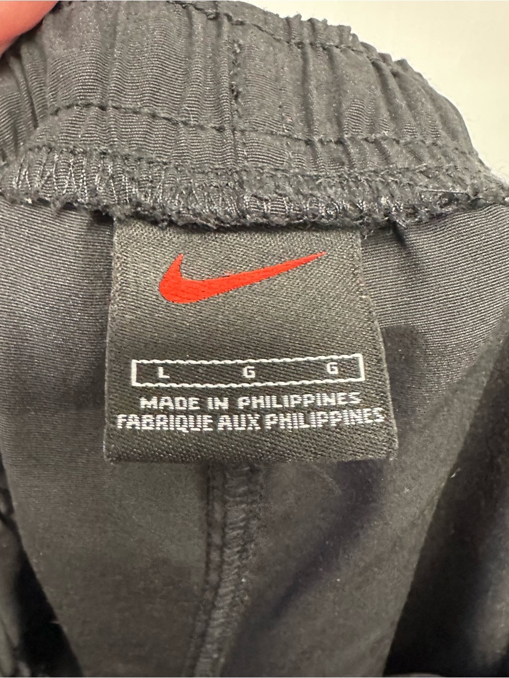 Y2K Nike swishy track pants workout black men’s large zipper ankles - Picture 3 of 6